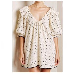 For Love and Lemons Eden Velvet Hearts Mini Dress